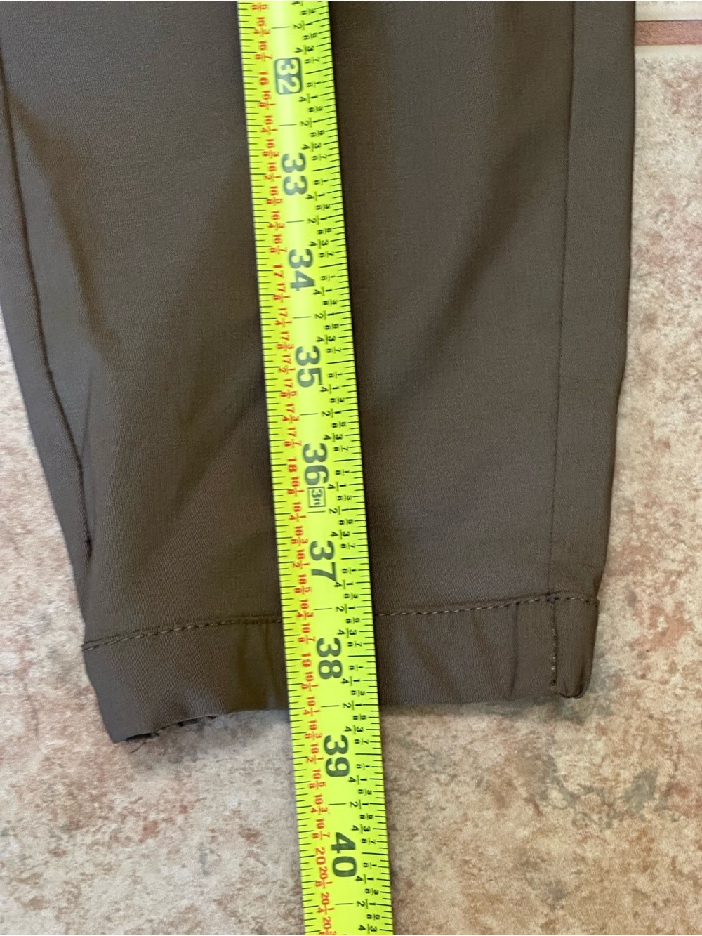 Stone Falcon Brown Cargo Joggers Pants Men's Medium Stretch Nylon Cinch A8-068 - Picture 14 of 16